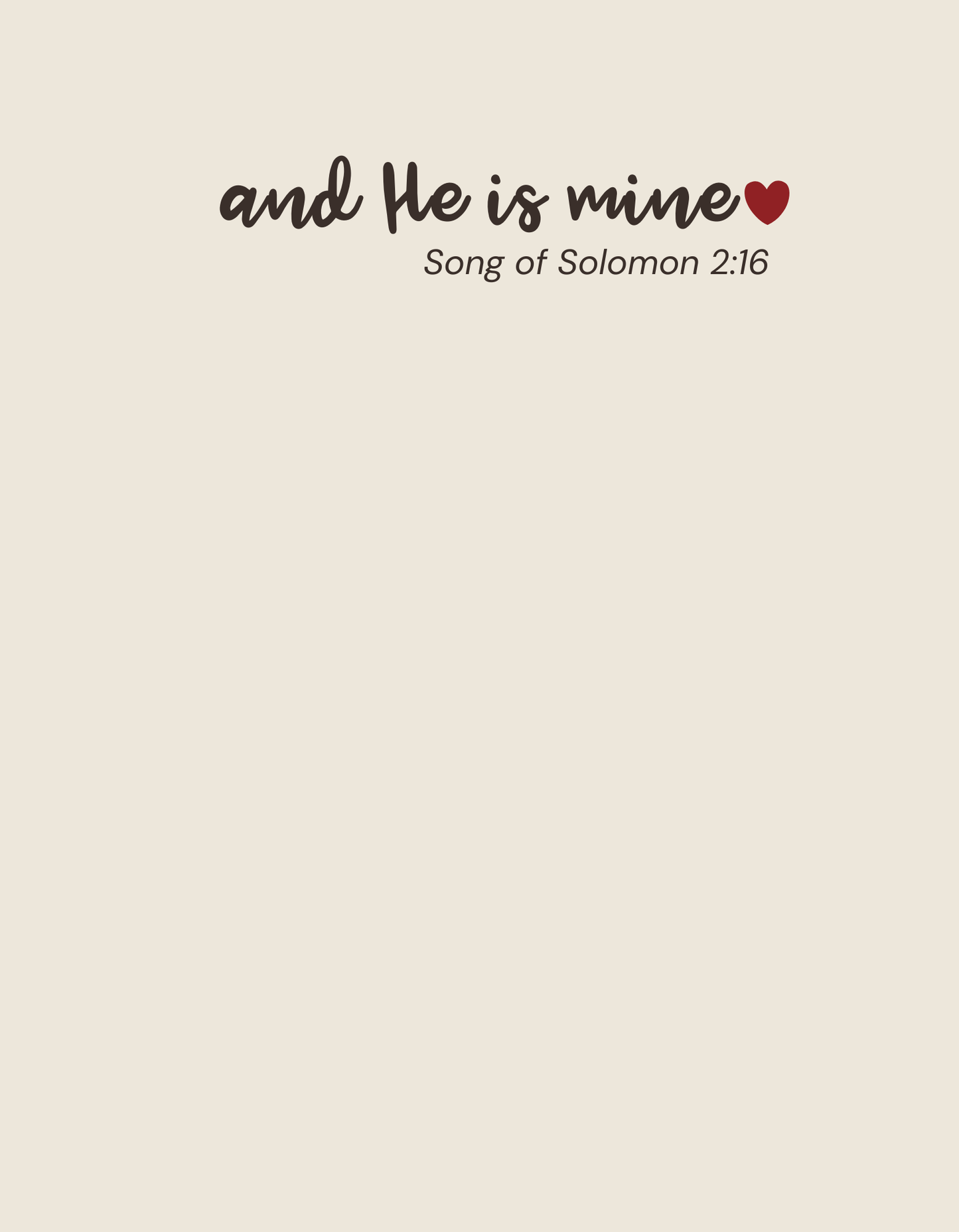 š I AM MY BELOVEDāS
(Back: āand He is mineā ā Song of Solomon 2:16)
Part of the SEALED IN THE LOVE collection